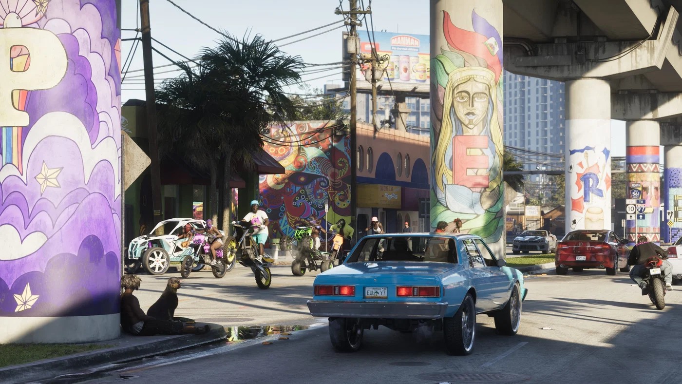 Obyvatel&eacute; a akčn&iacute; sc&eacute;na ve hře GTA VI