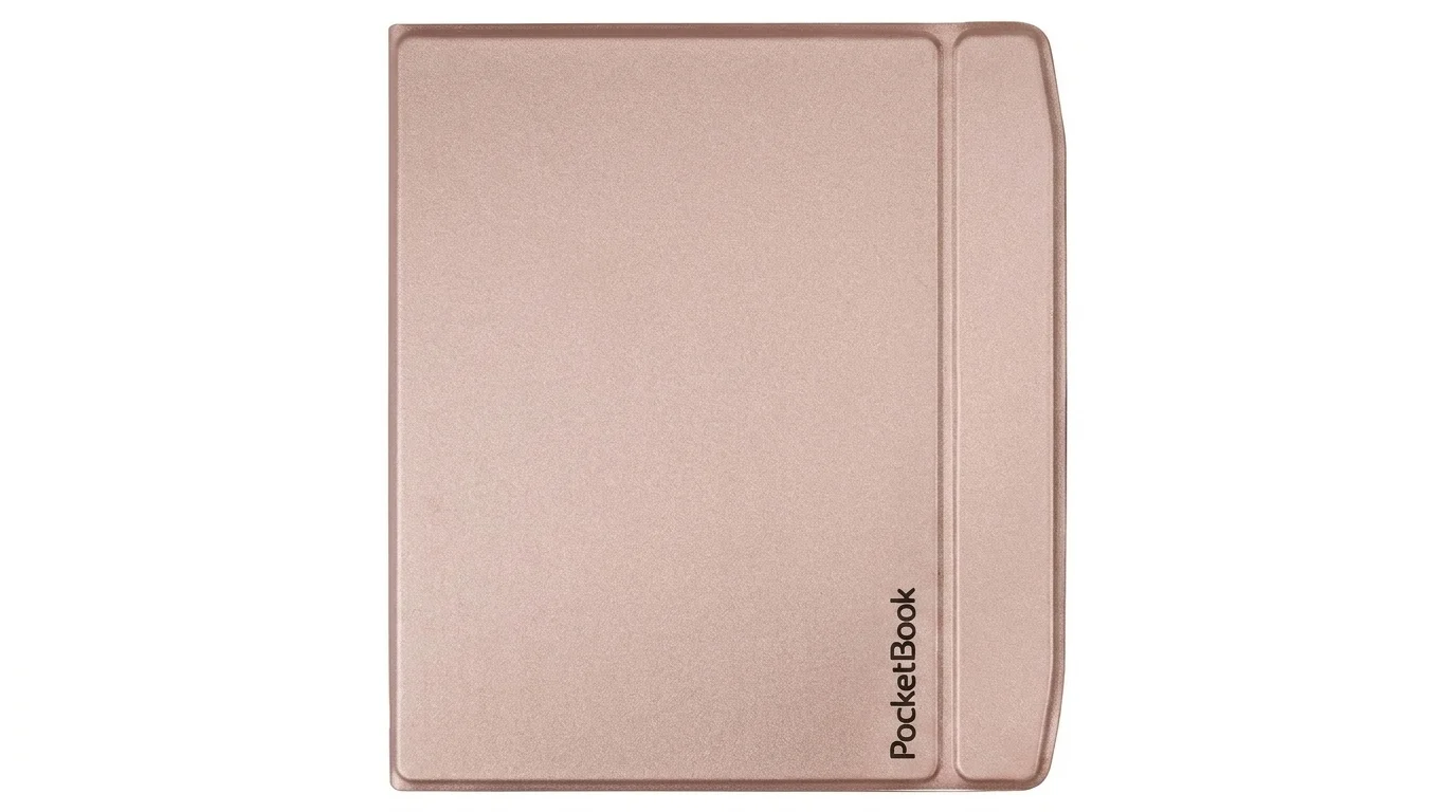 Elegantní béžové pouzdro PocketBook Flip Era s jemnou texturou a logem PocketBook.