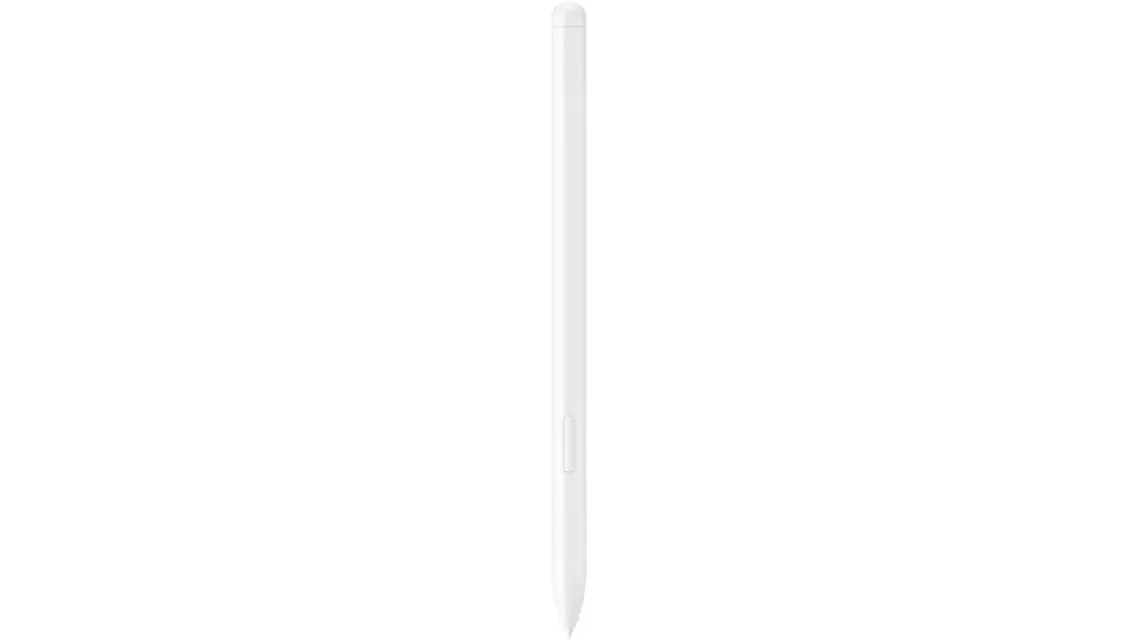 Dotykové pero Samsung S Pen Tab S9 v béžové barvě s tenkým hrotem a postranním tlačítkem.