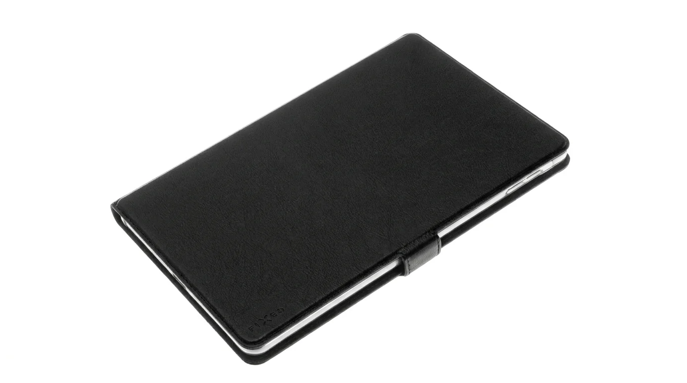 Zavřené černé pouzdro Fixed Topic Tab z PU kůže s magnetickým zapínáním pro tablet Xiaomi Redmi Pad SE.