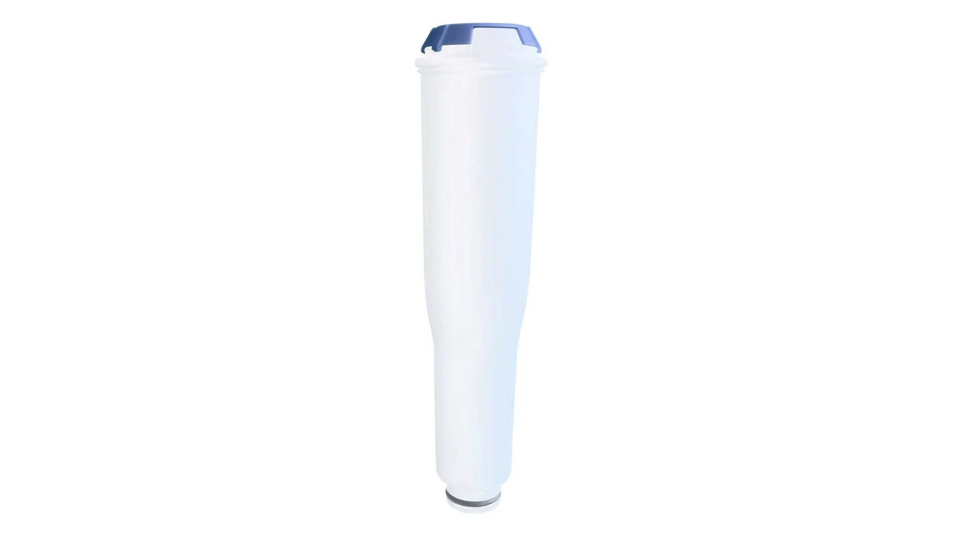 Biely vodný filter Philco PHWF 1000 s modrým uzáverom.