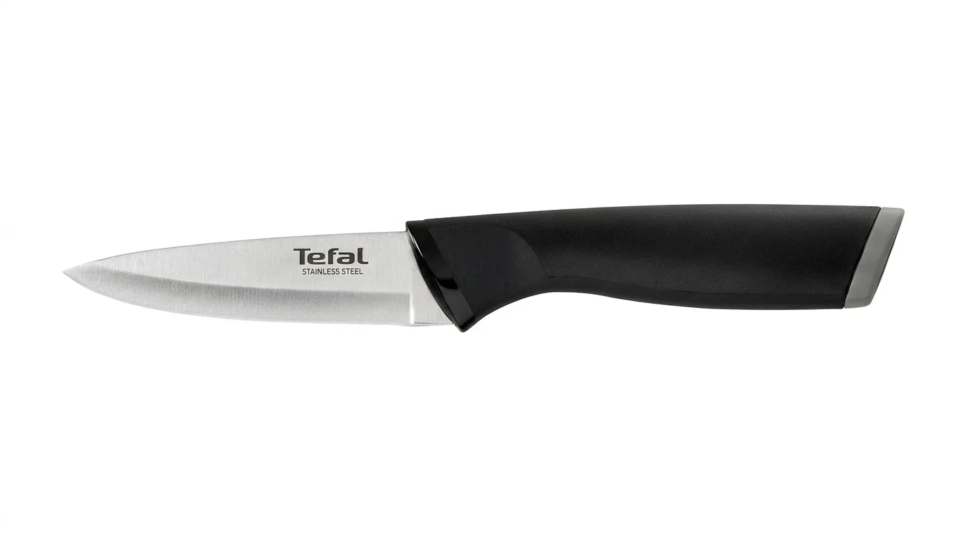 Kuchyňský nůž Tefal Comfort s nerezovou čepelí a černou ergonomickou rukojetí.