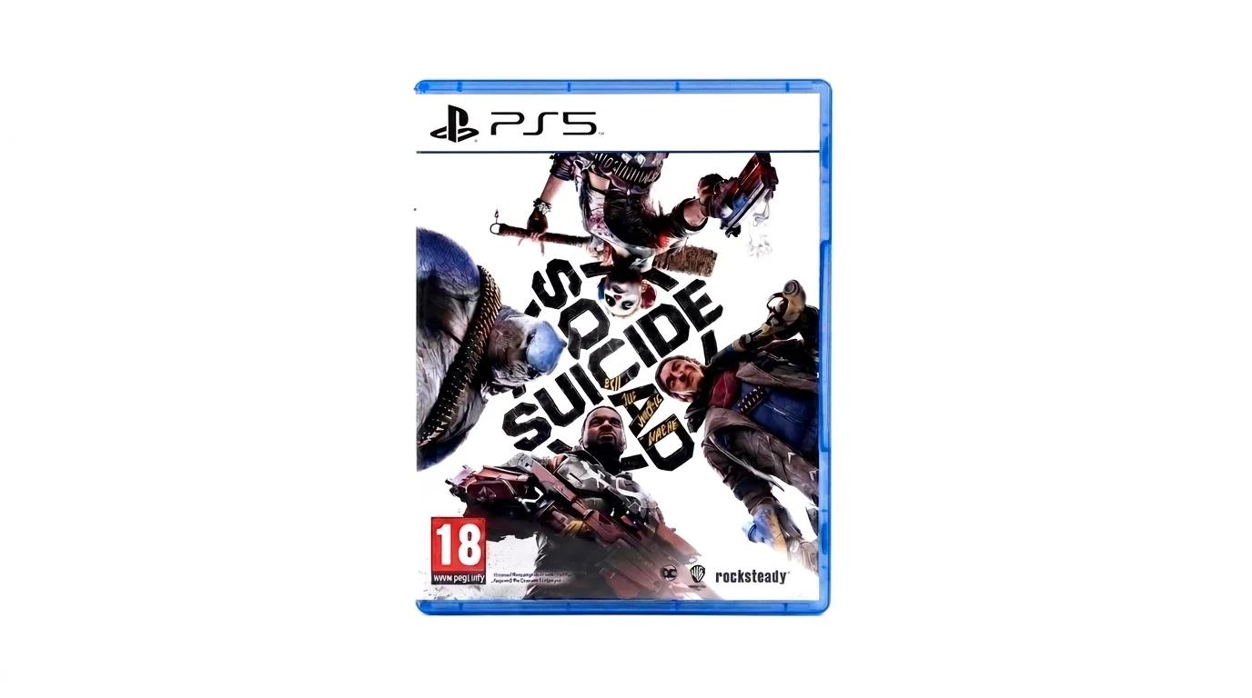 Přední strana obalu hry Suicide Squad: Kill the Justice League pro konzoli PS5.