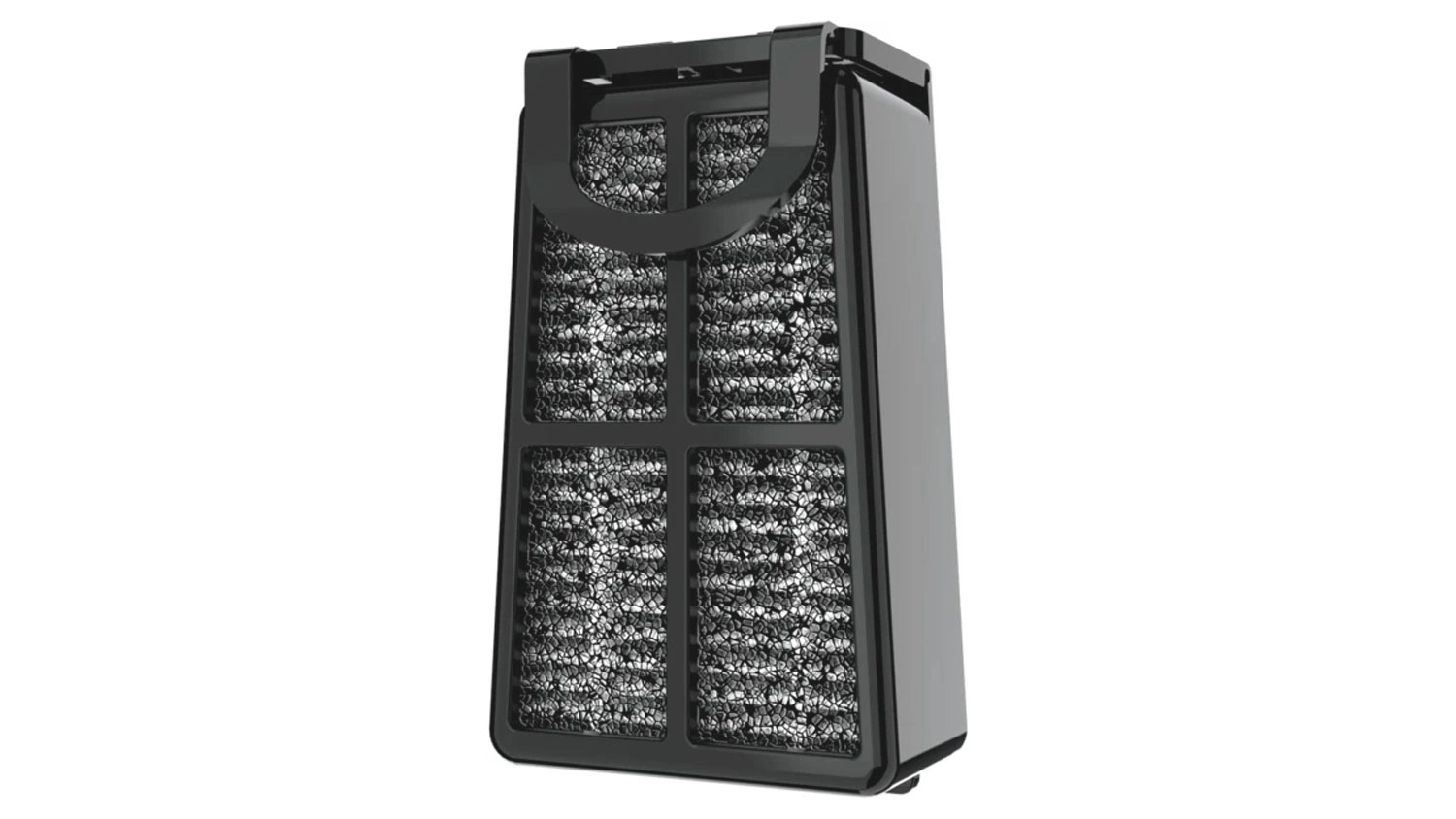 Černý náhradní filtr BISSELL 3092 pro vysavače MultiReach Active s mřížkovaným povrchem a poutkem pro snadné vyjmutí.