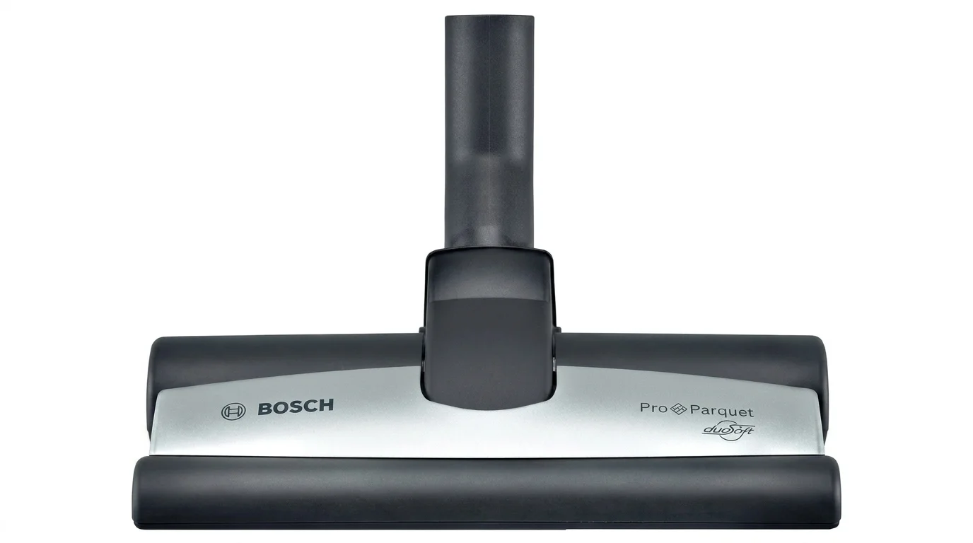 Černo-stříbrná podlahová hubice Bosch Pro Parquet duoSoft.