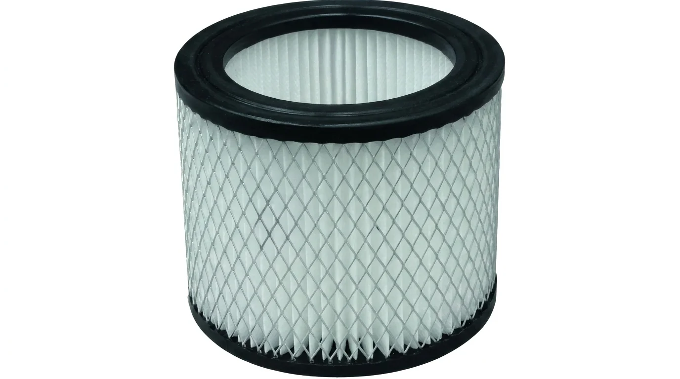 Náhradný HEPA filter Fieldmann FDU 901002 s bielym skladaným filtrom, kovovou mriežkou a čiernymi okrajmi.