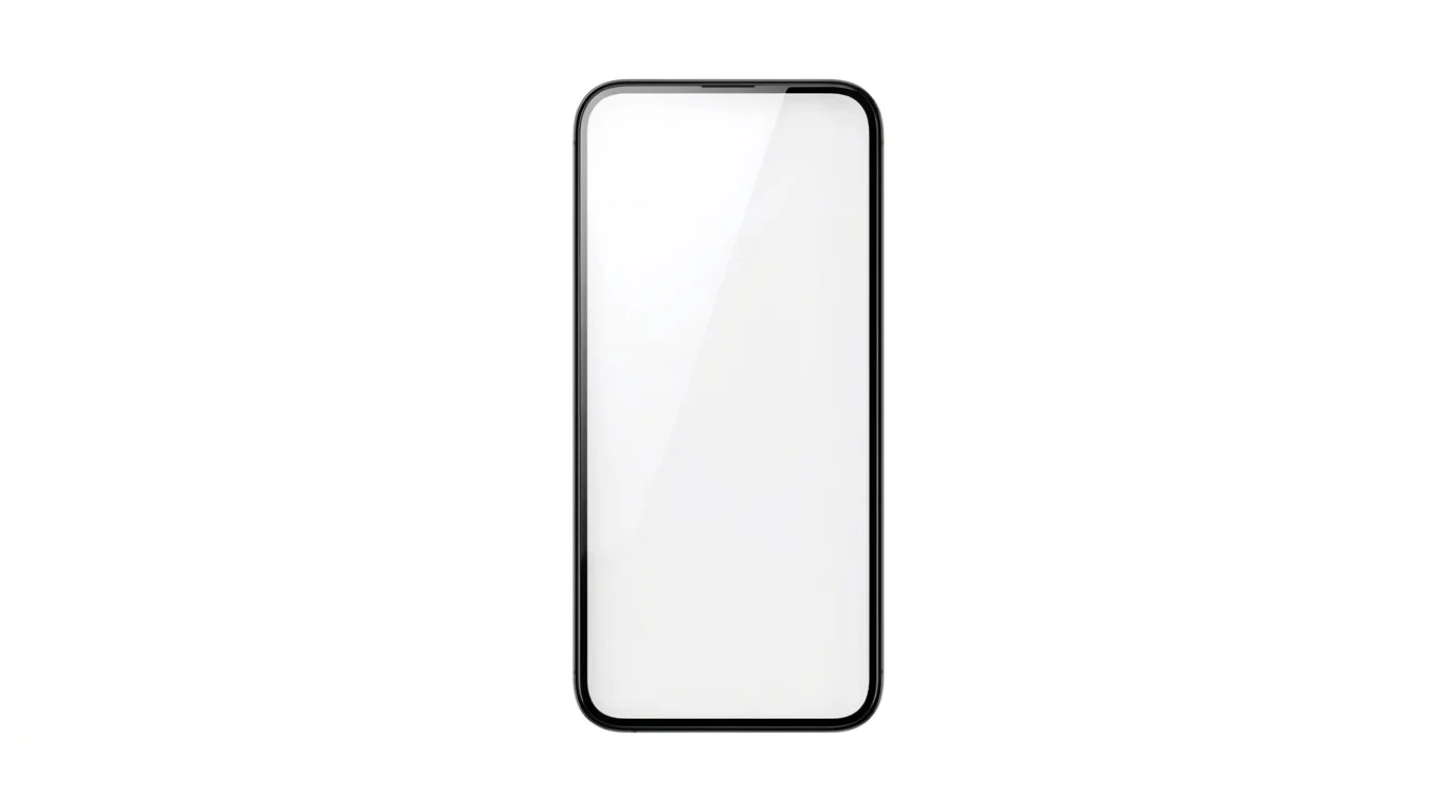 Průhledné ochranné sklo FIXED s tenkým černým rámečkem pro displej telefonu iPhone 14 Plus.