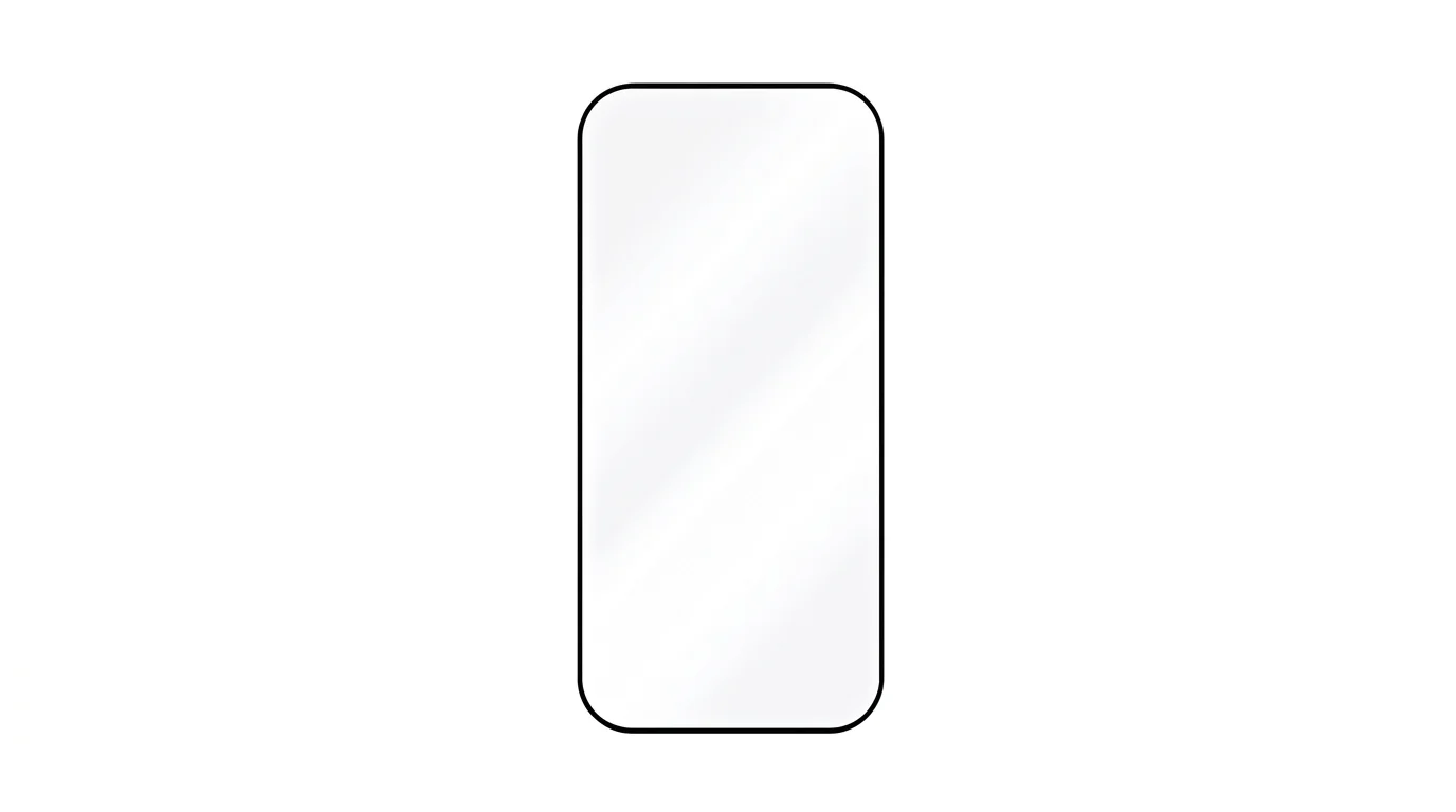 Průhledné ochranné sklo FIXED pro iPhone 16 Plus s tenkým černým rámečkem a zaoblenými rohy.