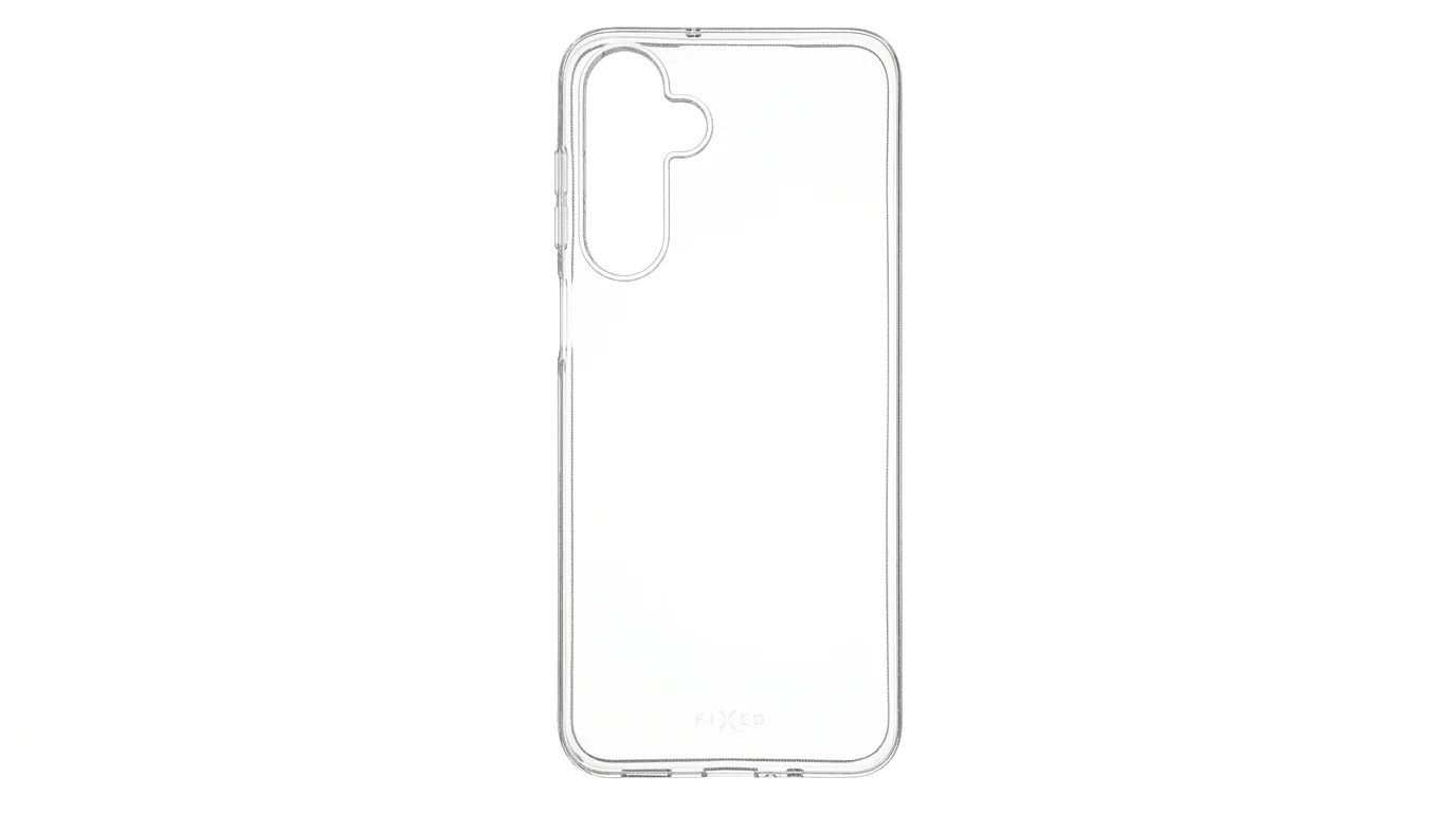 Čirý zadní TPU kryt FIXED Story AntiUV pro Samsung Galaxy A16 4G/5G s přesným výřezem pro fotoaparát.