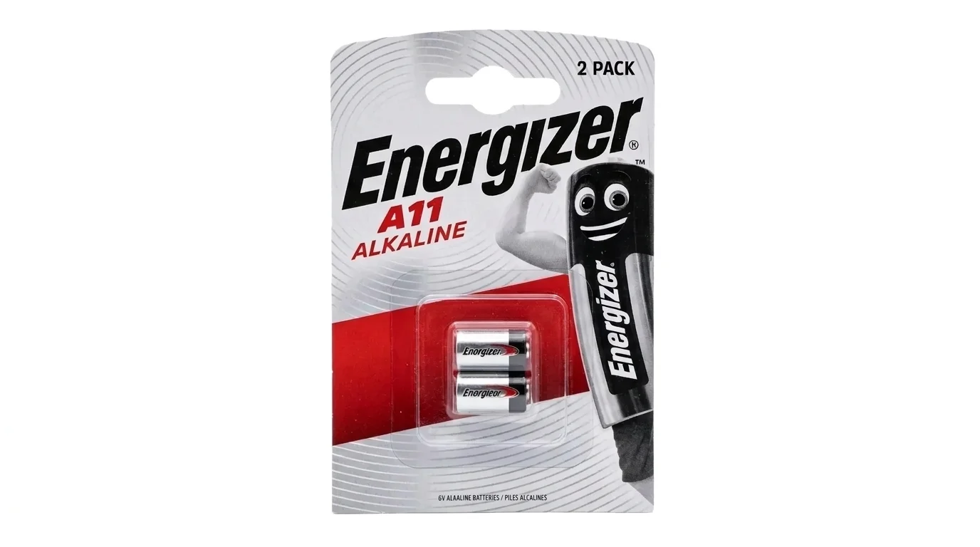 Blistrové balenie dvoch kusov 6V alkalických batérií Energizer A11.