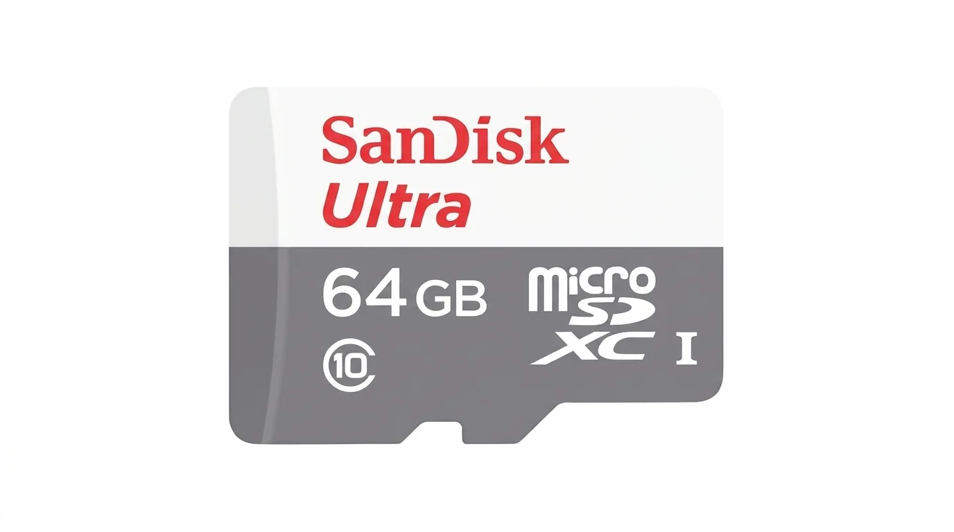Paměťová karta SanDisk Ultra microSDXC s kapacitou 64 GB a označením Class 10 UHS-I.