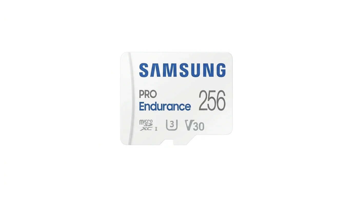 Paměťová karta Samsung PRO Endurance microSDXC s kapacitou 256 GB.