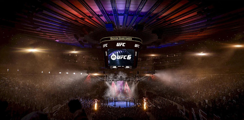 Oslava vítězství bojovníka v kleci UFC 6