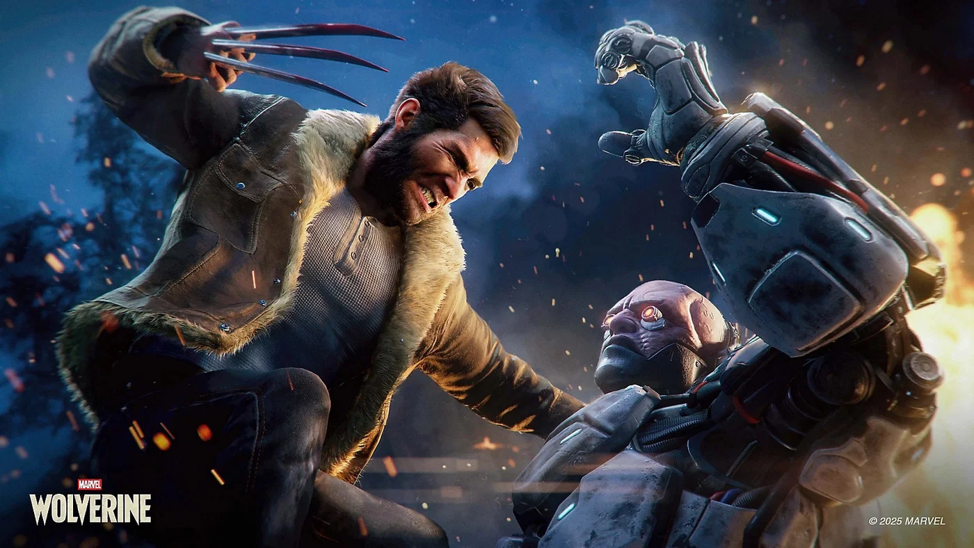 Logan s vysunutými adamantiovými drápy v akci