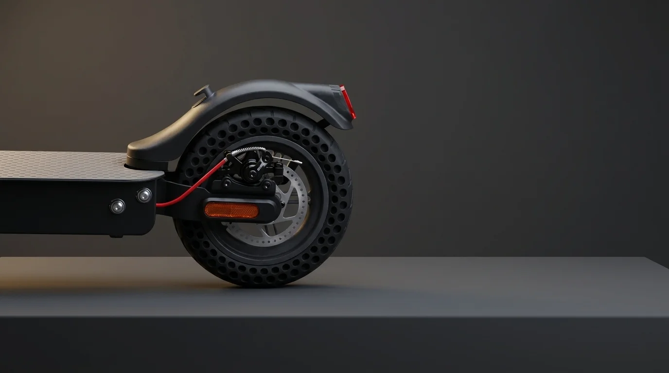 Zadní blatník s integrovaným světlem namontovaný na elektrické koloběžce Sencor Scooter Two.