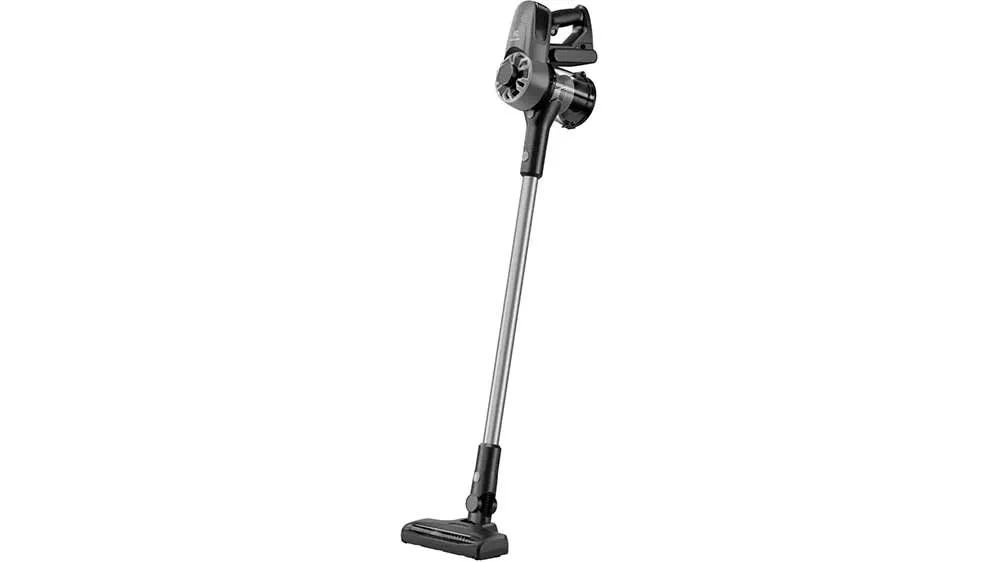 Tyčový vysávač Electrolux 300 s podlahovou hubicou a striebornou sacou trubicou.