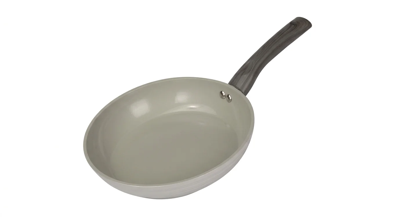 Sivá panvica Lamart LT1264 so svetlým vnútorným povrchom a ergonomickou tmavosivou rukoväťou.