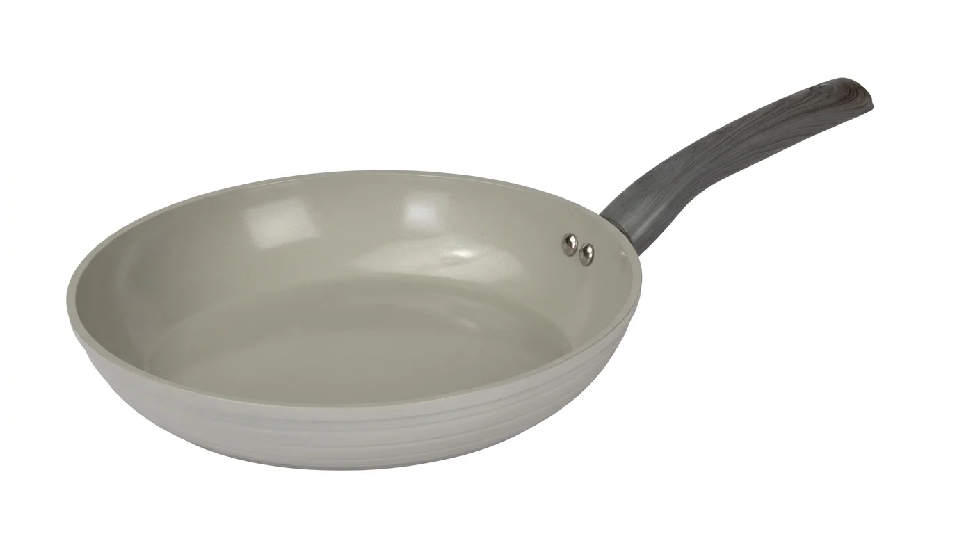 Sivá panvica Lamart LT1265 so svetlým nepriľnavým povrchom a tmavosivou ergonomickou rukoväťou.